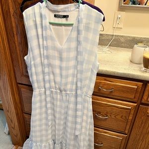 Ralph Lauren midi dress with ruffled skirt